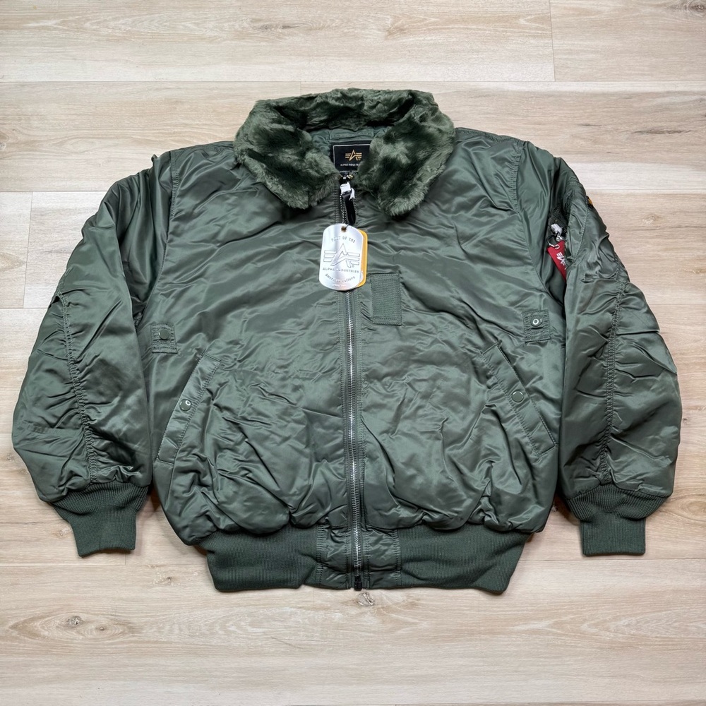 Alpha Industries B-15 Flight Jacket/Bomber - Men's Size XL, 2XL - Sage Green